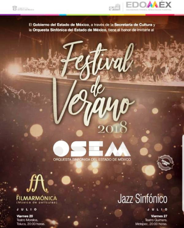 ESTE VIERNES, EN EL TEATRO QUIMERA DE METEPEC, CONCIERTO DE LA SINFÓNICA DEL ESTADO DE MÉXICO