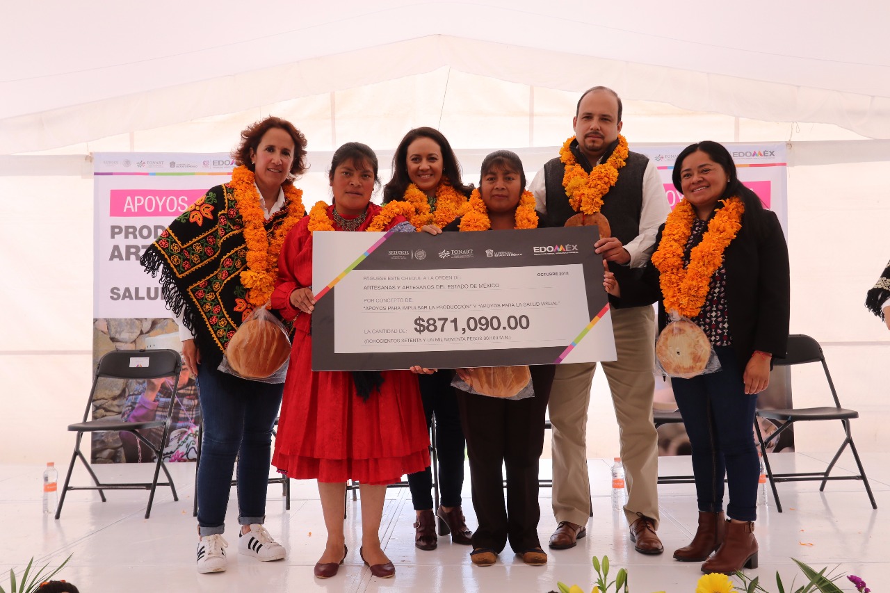 APOYOS A ARTESANOS DE 27 MUNICIPIOS MEXIQUENSES PARA ESTIMULAR PRODUCCIÓN