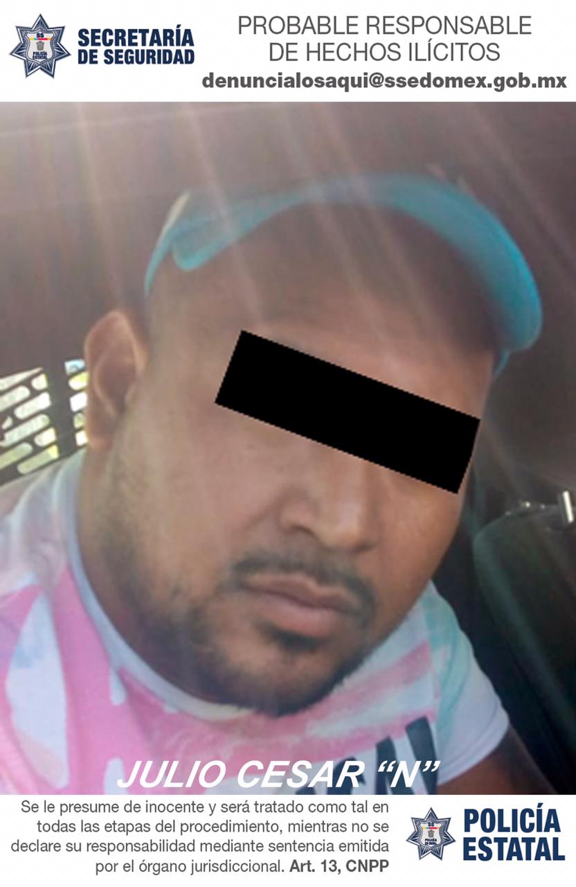 POLICÍAS MEXIQUENSES DETIENEN A CONDUCTOR DE VEHÍCULO IMPLICADO EN EL MENOS 20 HECHOS DELICTIVOS