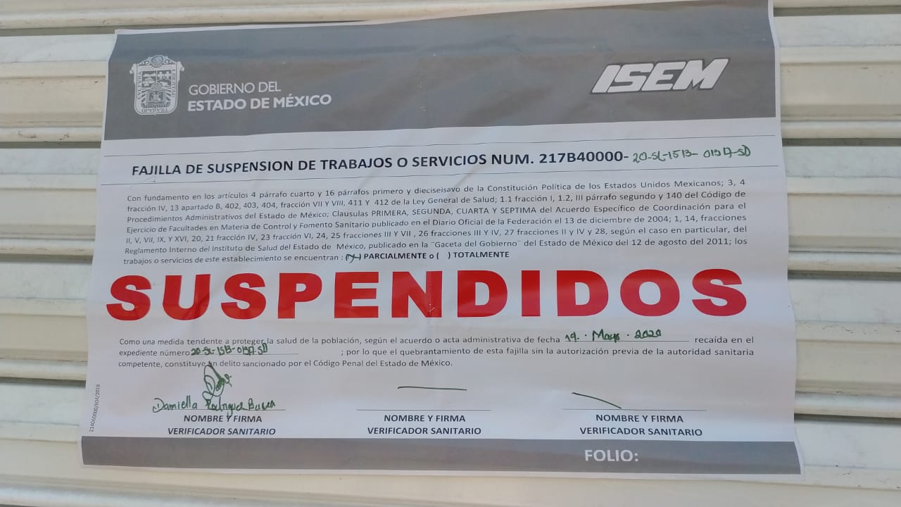 SIGUE EN ROJO EL SEMÁFORO DEL COVID-19: MANTIENE SALUD VERIFICACIÓN A ESTABLECIMIENTOS