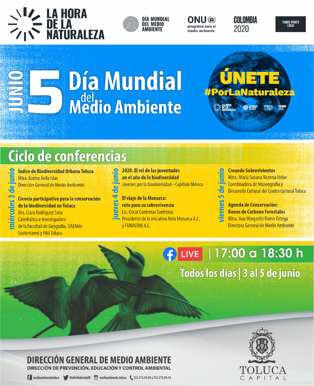 Conmemora Toluca Día Mundial del Medio Ambiente a través de conferencias virtuales