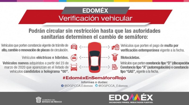 AMPLÍAN SUSPENSIÓN DEL SERVICIO DE VERIFICACIÓN EN EL