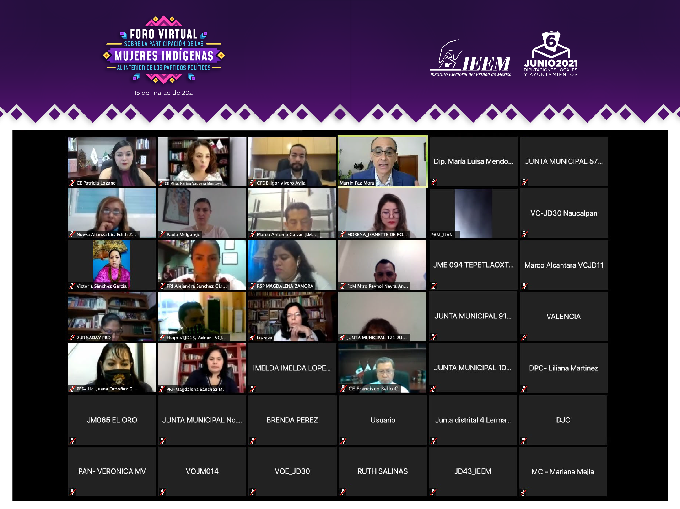 FORO EN EL IEEM SOBRE PARTICIPACIÓN DE MUJERES INDÍGENAS EN PARTIDOS POLÍTICOS