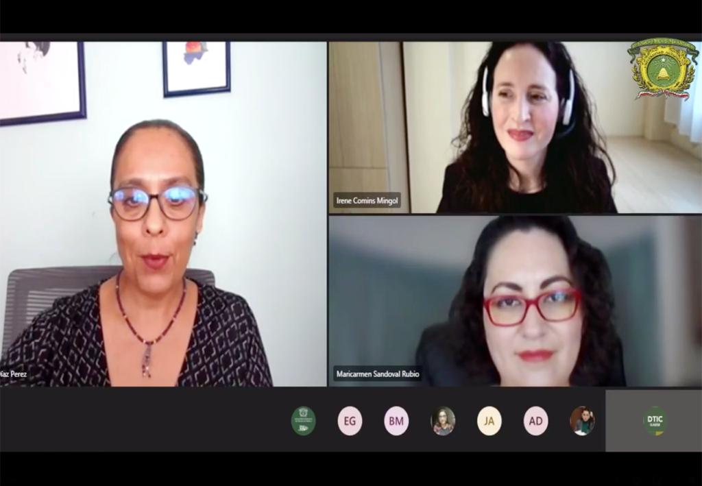 Las tareas en el hogar deben ser equitativas, señala experta de la UAEM, en video conferencia por el Día de la Mujer. 0130