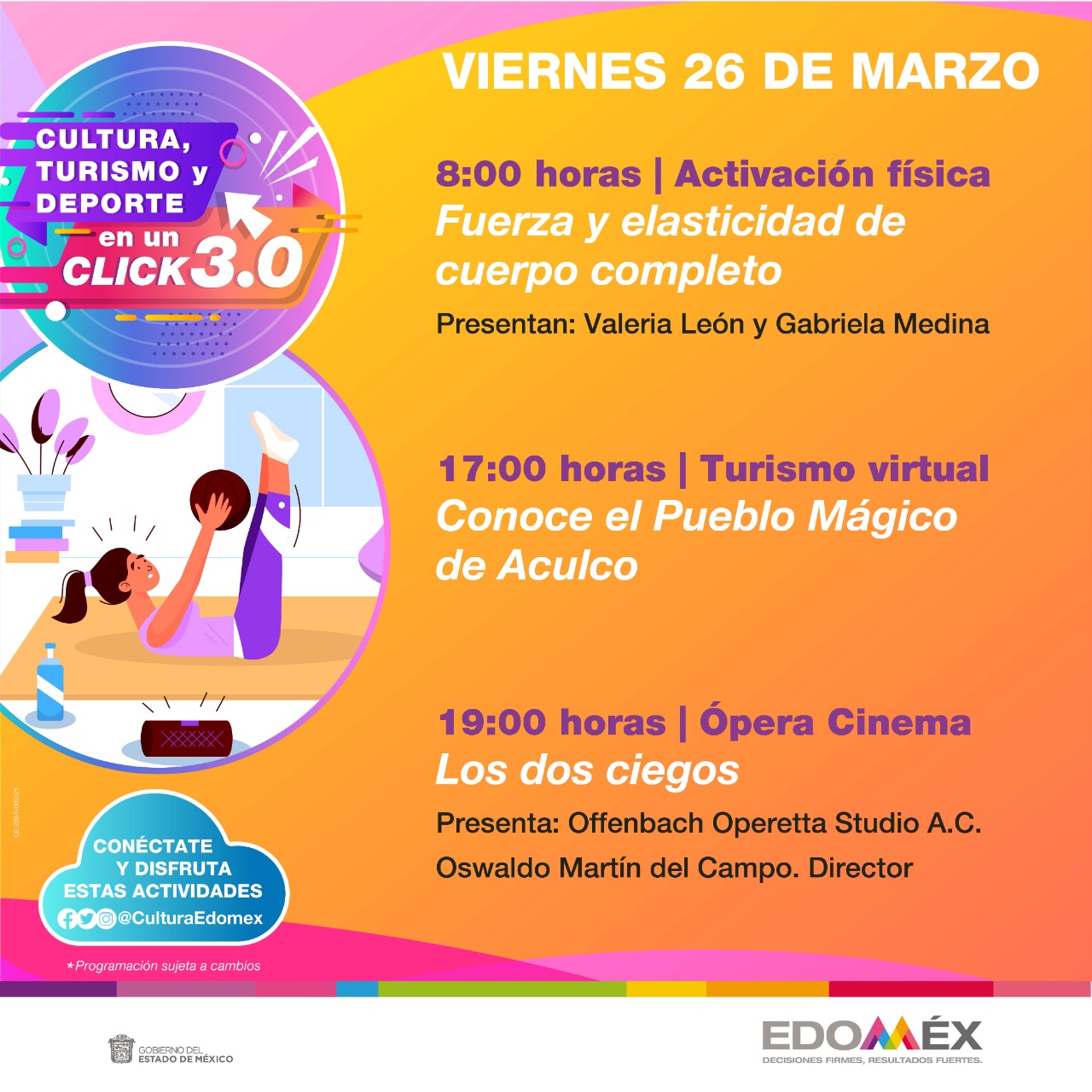 INVITA SECRETARÍA DE CULTURA Y TURISMO A DISFRUTAR DEL ESPECTÁCULO DE ÓPERA CINEMA “LOS DOS CIEGOS”