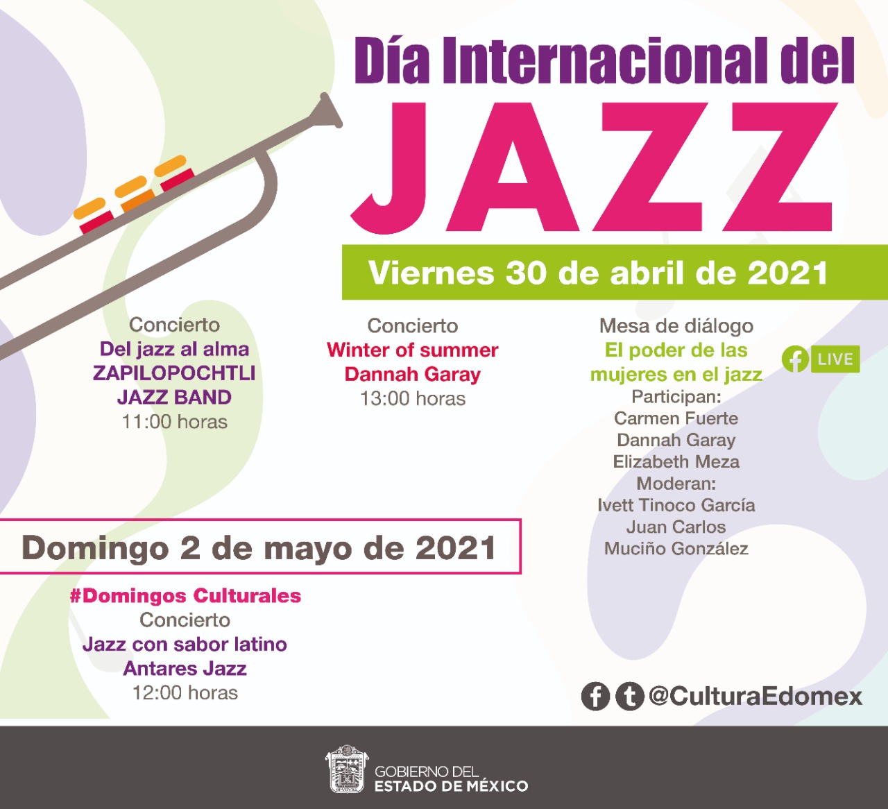 Día Internacional del JAZZ- Secretaría de Cultura Edoméx. 2021-04-27