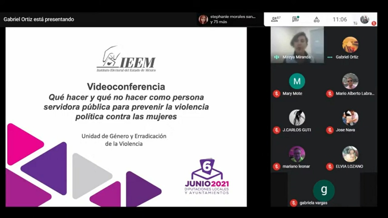 Prevenir y evitar violencia política- CODHEM - IEEM