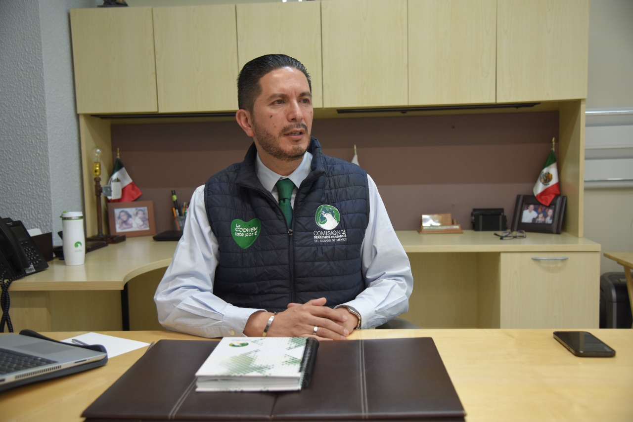 Asume interinamente la presidencia de la CODHEM el primer visitador general, Lic. Víctor Leopoldo Delgado Pérez,.