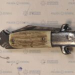 Navaja incautada a los asaltantes en Coyotepec