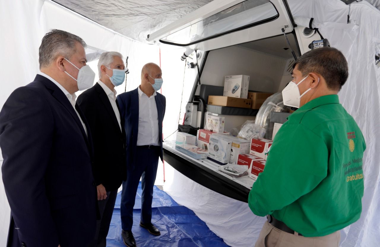 ENTREGA ALFREDO DEL MAZO NUEVAS UNIDADES MÉDICAS MÓVILES PARA ATENDER A MÁS DE 170 MIL MEXIQUENSES EN COMUNIDADES MARGINADAS