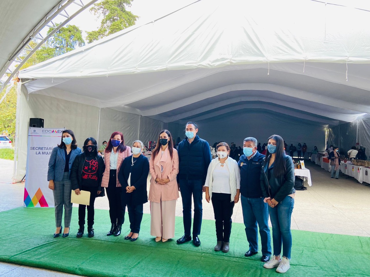 Inauguración de la Feria Artesanal en la Alameda Central de la capital del Estado de México por el Día de la Mujer Emprendedora. 19-XI-21