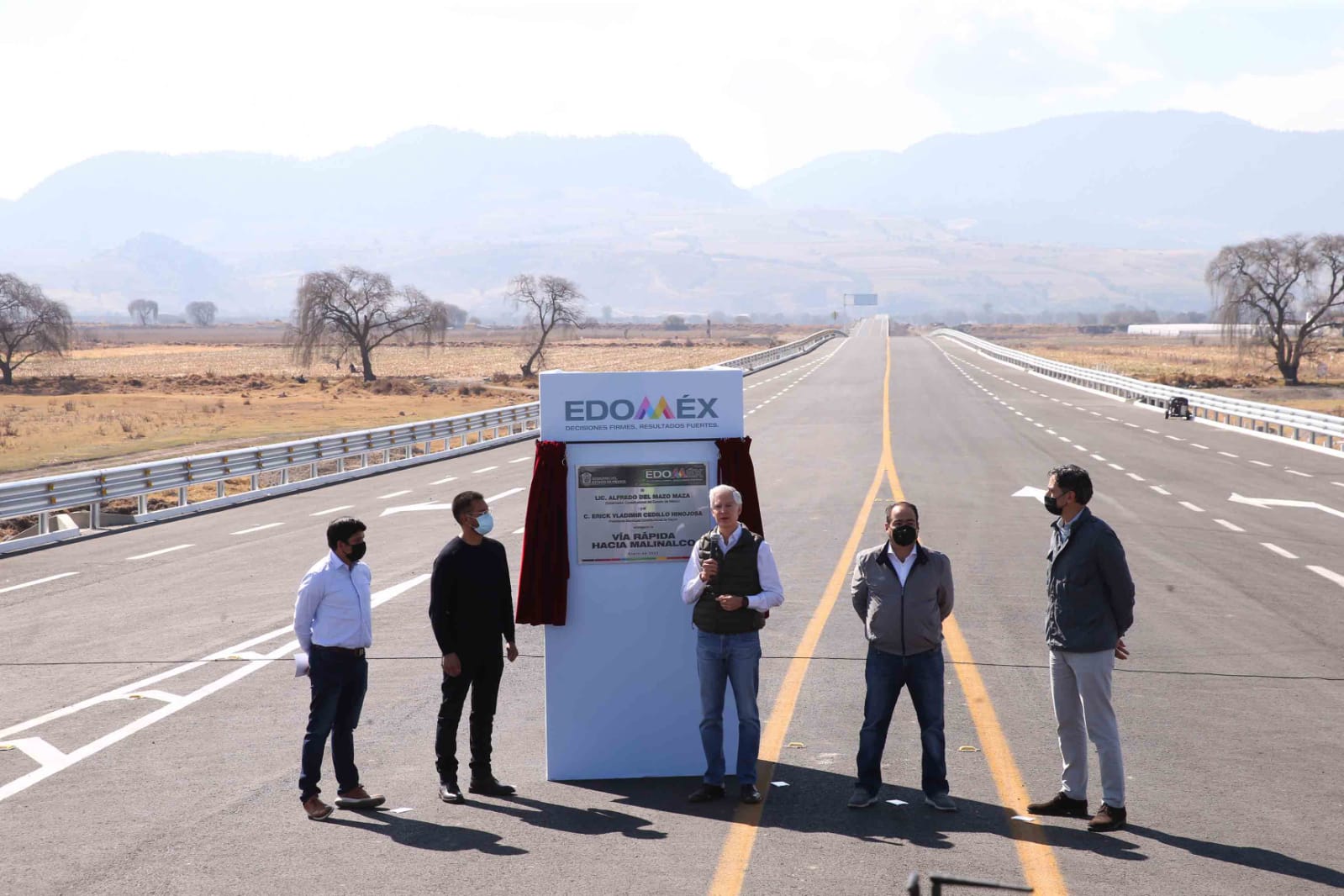 El Gobernador Alfredo del Mazo inauguró la carretera de cuota a Malinalco.