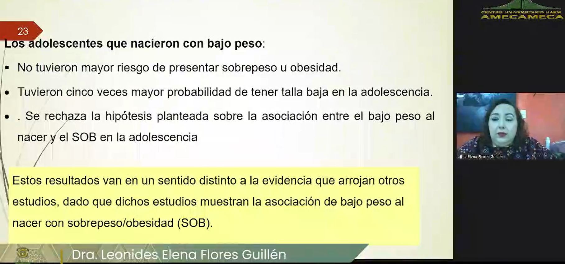 TENER BAJO PESO AL NACER PUEDE SER DETERMINANTE PARA PADECER ENFERMEDADES CRÓNICAS NO TRANSMISIBLES