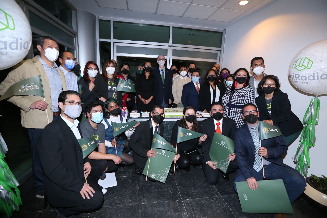 UNIRADIO cumple 15 años al aire. El Rector de la UAEM Carlos Eduardo Barrera encabezó el aniversario. 2022-02-22