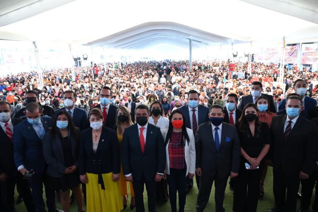 Alejandra del Moral, toma de protesta autoridades auxiliares. 13 de abril de 2022