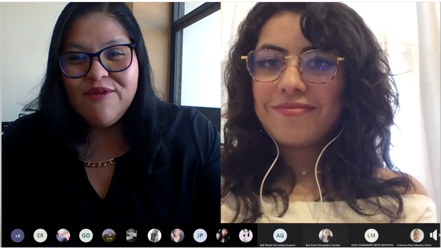 Comun 229 María Fernanda Perea Licea ante la comunidad del Centro Universitario Valle de Chalco de la Universidad Autónoma del Estado de México (UAEMéx).