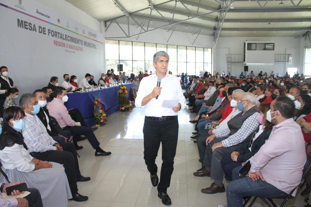 El Secretario General de Gobierno, Ernesto Némer, encabezó con lsa representación del Gobernador Alfredo del Mazo la Mesa de Fortalecimiento Municipal Región X