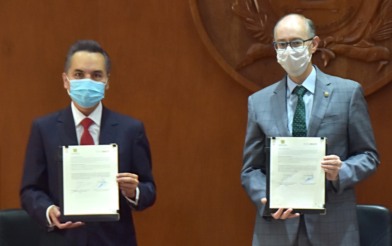 CONVENIO ENTRE LA SECRETARÍA DE LA CONTRALORÍA Y LA UAEMéx PARA FORTALECER LABOR FISCALIZAORA