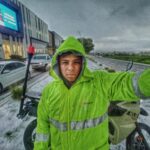 Granizada en Metepec.- Elementos del Grupo Tlanchana abanderaron, señalizaron y dieron vialidad durante la tromba.