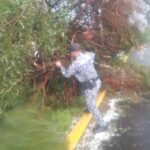 Granizada en Metepec. Policías municipales, Protección Civil y el Grupo Tlanchana, participaron en la atención al fenómeno meteorológico.