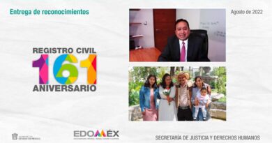 CUMPLE REGISTRO CIVIL EDOMÉX 161 AÑOS DE ATENCIÓN Y SERVICIO A LAS FAMILIAS MEXIQUENSES