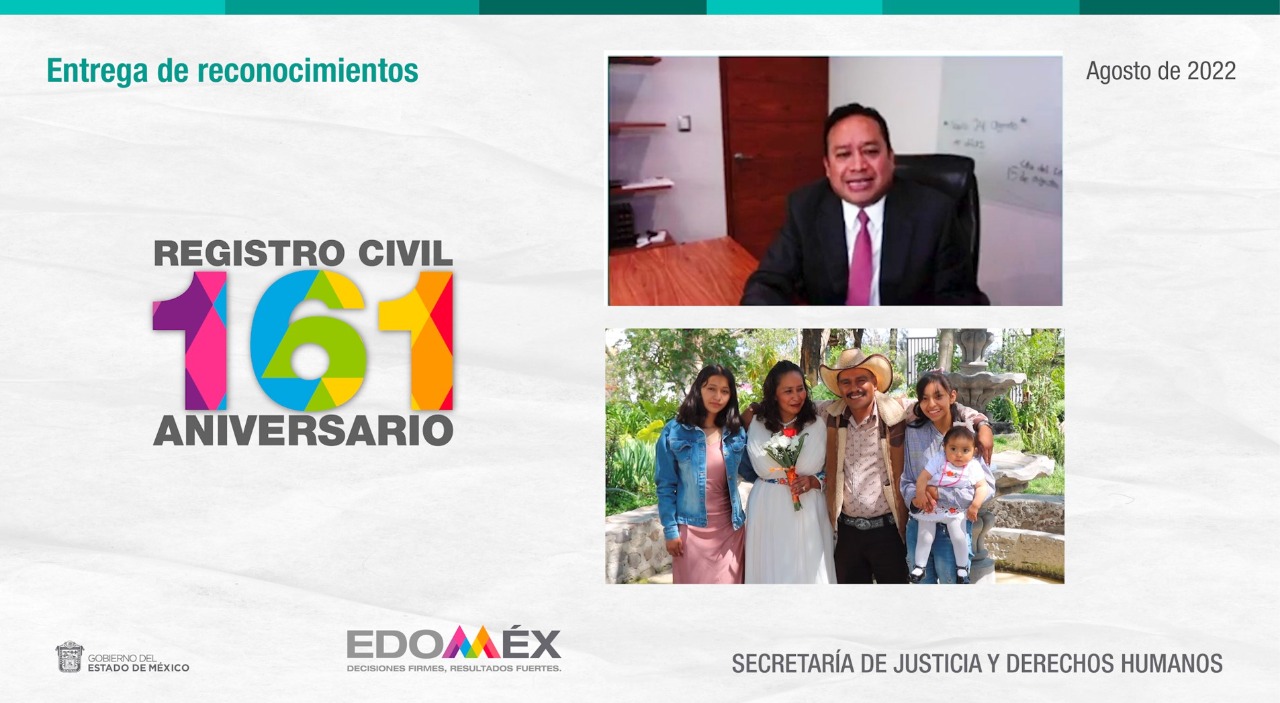 CUMPLE REGISTRO CIVIL EDOMÉX 161 AÑOS DE ATENCIÓN Y SERVICIO A LAS FAMILIAS MEXIQUENSES