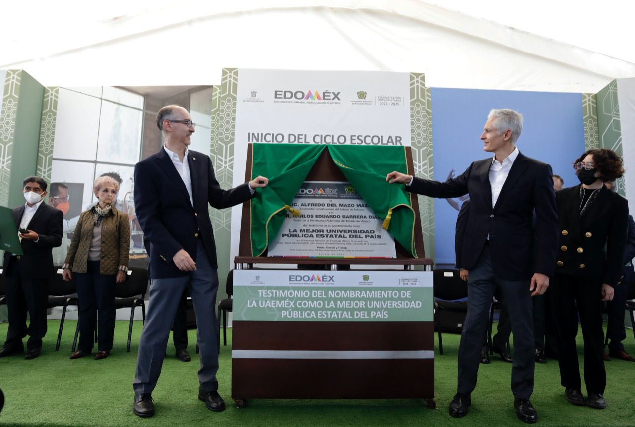 RECONOCE ALFREDO DEL MAZO A LA UAEMéx POR SER LA MEJOR UNIVERSIDAD PÚBLICA ESTATAL EN MÉXICO, DE ACUERDO CON EL RANKING DEL TIMES HIGHER EDUCATION