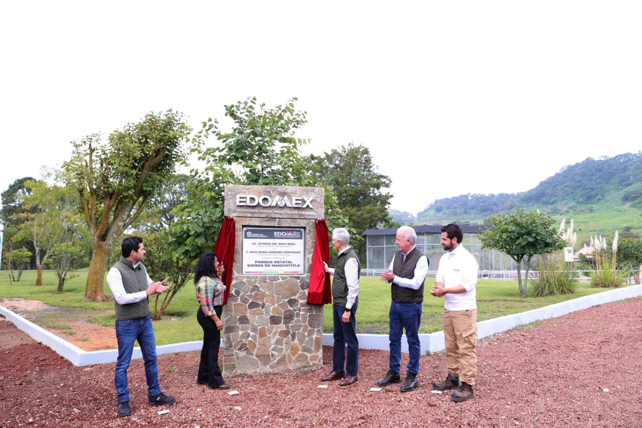 ENTREGA ALFREDO DEL MAZO MODERNIZACIÓN DEL PARQUE ESTATAL SIERRA DE NANCHITITLA, EN LUVIANOS