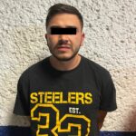 Ladrón de casas detenido por las policías municipal de Metepec y estatales.