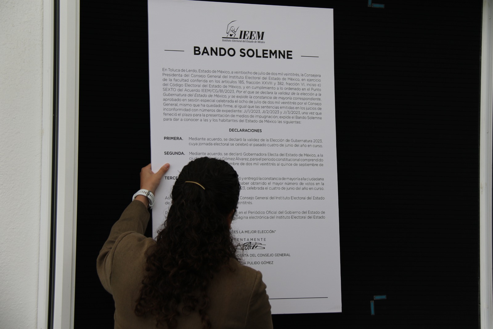 Oficializa el IEEM, triunfo de Delfina Gómez en la Elección de Gobernador 2023 del Estado de México