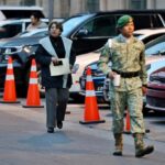 La Gobernadora del Estado de México, Delfina Gómez, llegó a Palacio Nacional antes de las 7 para participar en su primer mañanera.