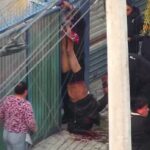 Ratero estúpido y con antecedentes de cárcel, se queda colgado en el zaguán de la casa donde fue a robar.