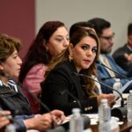 Las gobernadoras del Estado de México, Delfina Gómez; de Guerrero, Evelyn Salgado, y los gobernadores de Michoacán y Morelos, acudieron a la reunión.