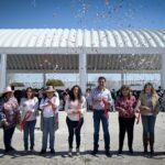 Además de obras de pavimentación a base de concreto hidráulico, entregó la rehabilitación de un aula para la escuela primaria Ignacio Zaragoza.