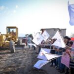 Gran entusiasmo de los habitantes de Almoloya de Juárez, ante el arranque de nuevas obras públicas.