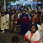 La procesión que sigue a la misa dl Lavatorio de pies, en el Pueblo Mágico de Metepec. 28 de marzo de 2024.. Foto Alejandro Ganem.