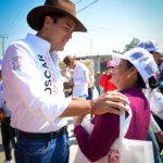 La cercanía y escuchar a los habitantes, le ha valido al alcalde Óscar Sánchez el apoyo de los habitantes de Almoloya de Juárez.