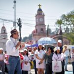 Se pondrá como prioridad el combate a la inseguridad, expresó Óscar Sánchez García, candidato a la reelección en Almoloya de Juárez. 28-IV-2024