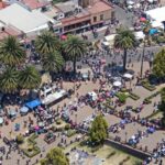 Vista aérea d parte del centro de Metepec, con motivo del período de descanso.29 – III – 2024.
