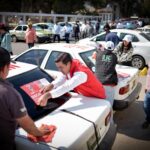 Los taxistas se unieron a los sectores de Almoloya de Juárez, que quieren como Presidente Municipal para un nuevi trienio, a Óscar Sánchez García.
