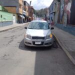 Auto chevrolet Aveo recuperado por los elementospolicíacos.