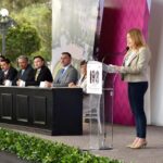 Irma Sosa Solís, directora general de Desarrollo Regional Valle de Toluca de la Secretaría del Bienestar, asistió en representación de la gobernadora Delfina Gómez Álvarez.