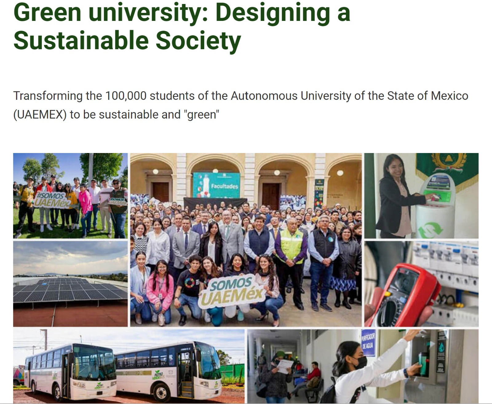 La UAEMéx 2021-2025 es ejemplo de medidas institucionales para el desarrollo sustentable