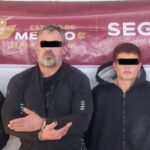 Delincuentes capturados por la policía municipal de Metepec, la Estatal y la Guardia Nacional.
