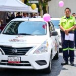 Las flamantes unidades del Transporte Colibrí entregadas por la Gobernadora.