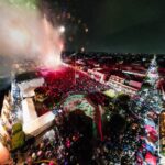 Ambientazo y llena a más no poder, la Plaza Juárez de Metepec, para conmemorar el inicio de la Independencia Nacional.