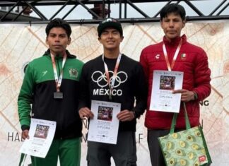 🟡🟢 Atletas UAEMéx conquistan el podio en Alemania: hacen el 2-3 en el Grand Prix Lusatian Race Walking-Silver