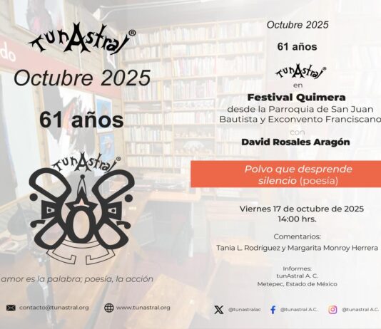 TUNASTRAL, PRESENTE EN EL FESTIVAL DE ARTE Y CULTURA QUIMERA 2025 EL VIERNES 17