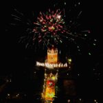 Metepec, México; Templo del Calvario con sau excalinata adornada con motivo de los Días de Muertos 2025