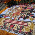 Metepec, México. Cuadros hechos de granos producidos por agricultores de Metepec.